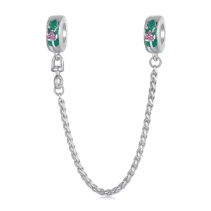 Cadena de seguridad con acebo navideño estilo PANDORA - SCC2918 (imagen para) Cadena de seguridad con acebo navideño estilo PANDORA - SCC2918