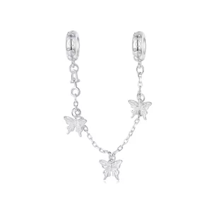 Cadena de seguridad con forma de mariposa estilo PANDORA - SCC2829 (imagen para) Cadena de seguridad con forma de mariposa estilo PANDORA - SCC2829