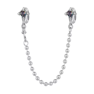 (imagen para) Cadena de seguridad de silicona con forma de cruz estilo vintage de PANDORA - BSC1060