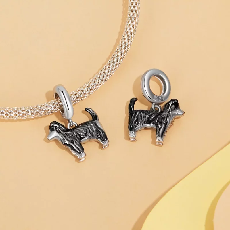 (imagen para) Colgante Border Collie estilo PANDORA - SCC2836 - Ver 4