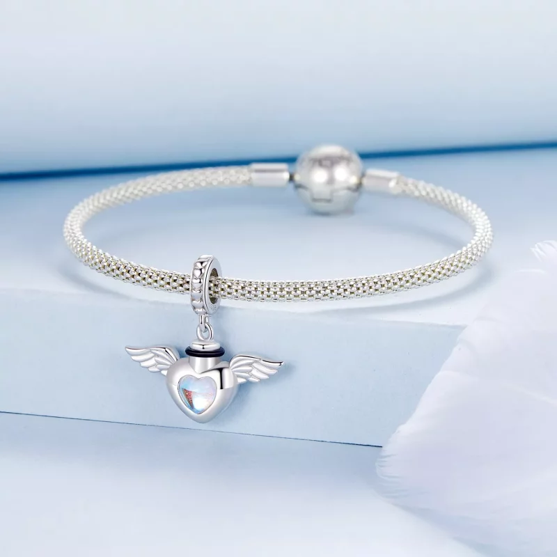 (imagen para) Colgante con urna para mascotas estilo PANDORA - BSC1036 - Ver 3