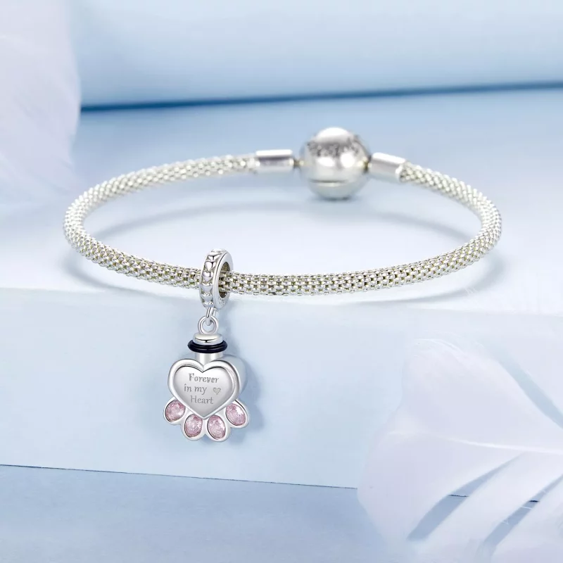 (imagen para) Colgante con urna para mascotas estilo PANDORA - BSC1037 - Ver 3
