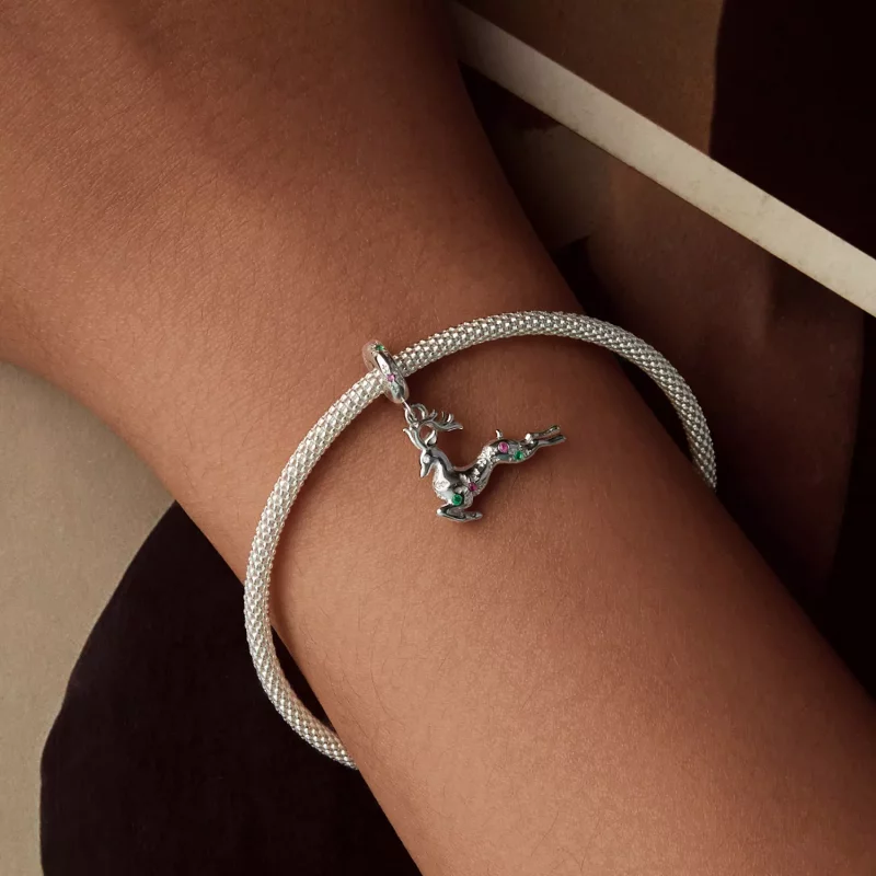 (imagen para) Colgante de alce navideño estilo PANDORA - BSC1066 - Ver 5