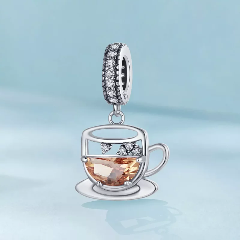 (imagen para) Colgante de café interesante estilo PANDORA - SCC2842 - Ver 2
