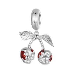 (imagen para) Colgante de calavera con cerezas estilo PANDORA - SCC2904