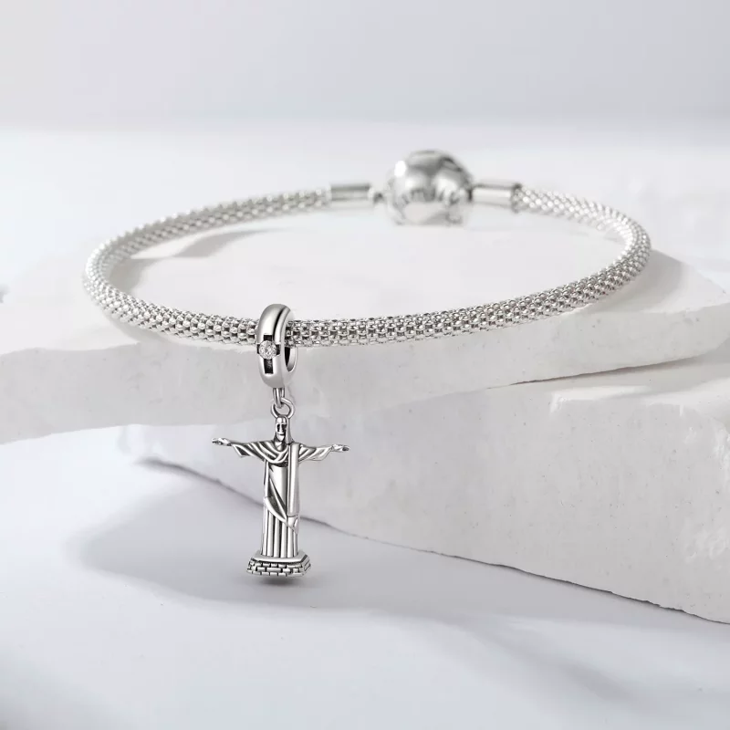 (imagen para) Colgante de Cristo Redentor estilo PANDORA - SCC2875 - Ver 4