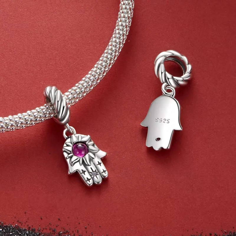 (imagen para) Colgante de la mano de Fátima estilo PANDORA - SCC2848 - Ver 4