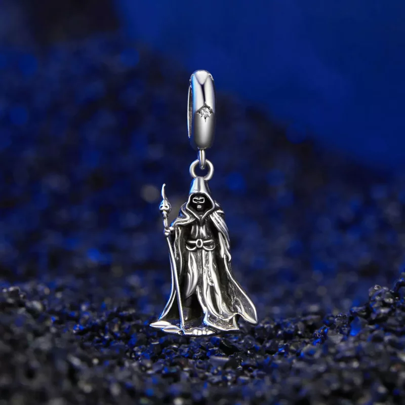 (imagen para) Colgante de la muerte con varita mágica estilo PANDORA - SCC2900 - Ver 2