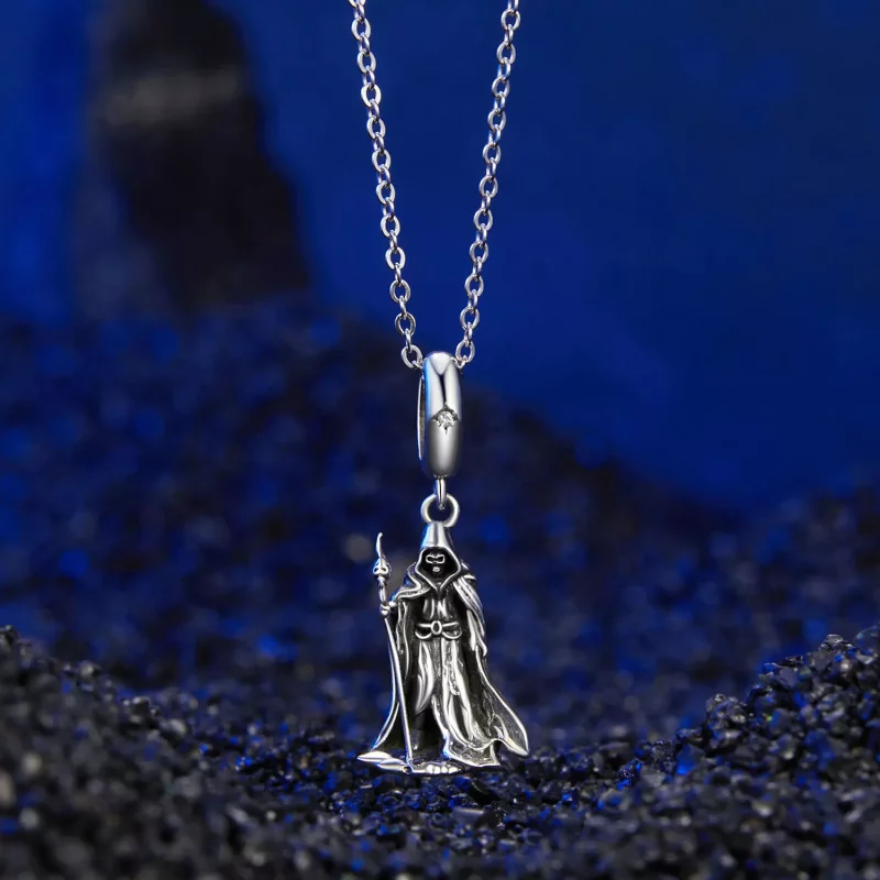 (imagen para) Colgante de la muerte con varita mágica estilo PANDORA - SCC2900 - Ver 3