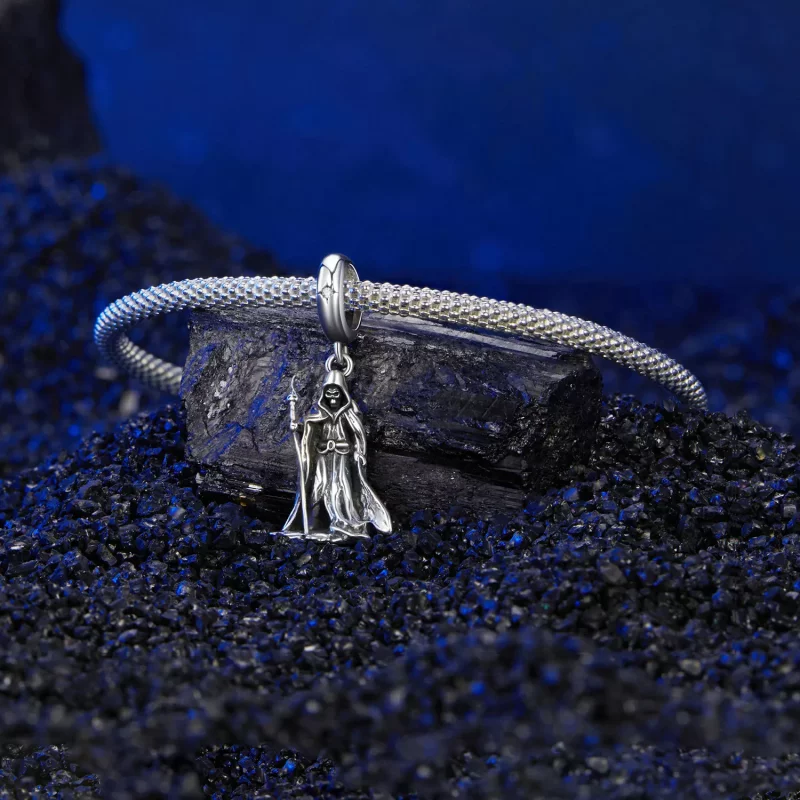 (imagen para) Colgante de la muerte con varita mágica estilo PANDORA - SCC2900 - Ver 4