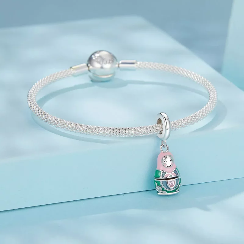 (imagen para) Colgante de muñeca rusa estilo PANDORA - SCC2901 - Ver 3