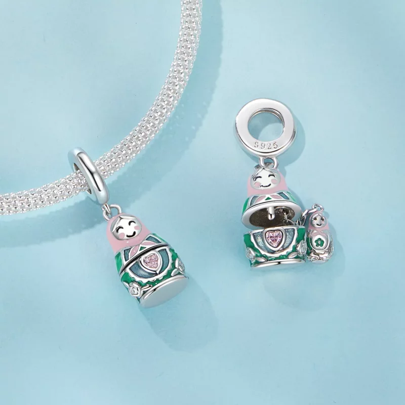 (imagen para) Colgante de muñeca rusa estilo PANDORA - SCC2901 - Ver 4