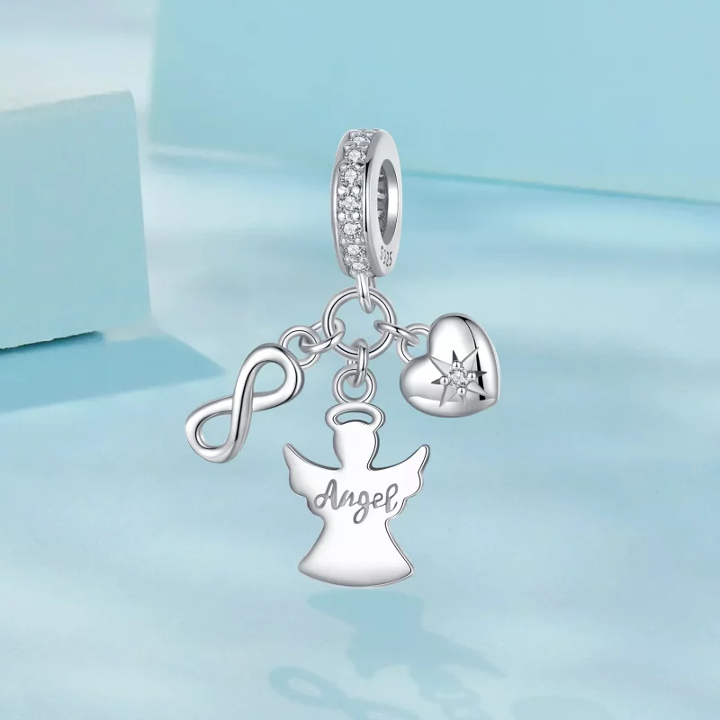 (imagen para) Colgante de ángel de la guarda estilo PANDORA - SCC2902 - Ver 2