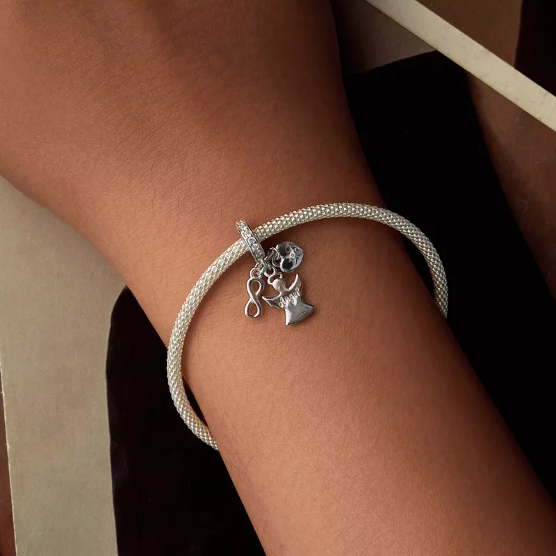 (imagen para) Colgante de ángel de la guarda estilo PANDORA - SCC2902 - Ver 5