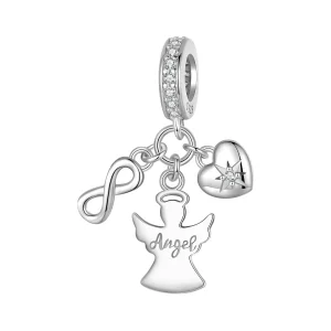 (imagen para) Colgante de ángel de la guarda estilo PANDORA - SCC2902