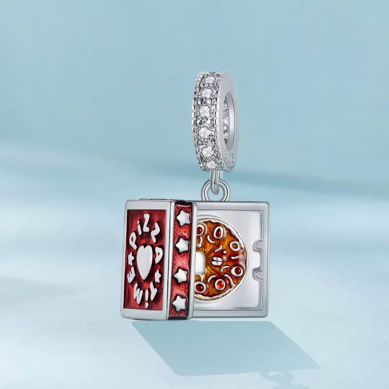 (imagen para) Colgante de pizza divertida estilo PANDORA - SCC2841 - Ver 2