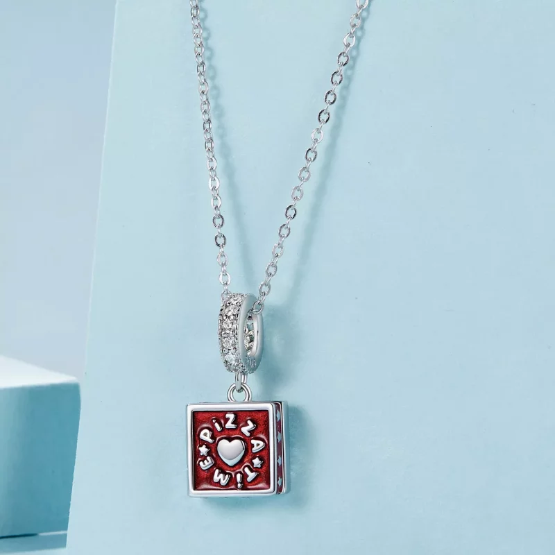 (imagen para) Colgante de pizza divertida estilo PANDORA - SCC2841 - Ver 3