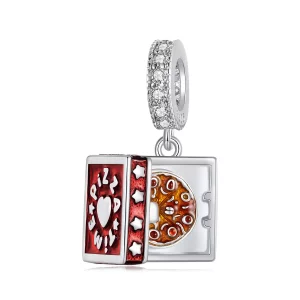 (imagen para) Colgante de pizza divertida estilo PANDORA - SCC2841