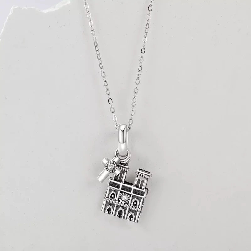 (imagen para) Colgante estilo PANDORA Notre Dame de Paris - SCC2873 - Ver 3