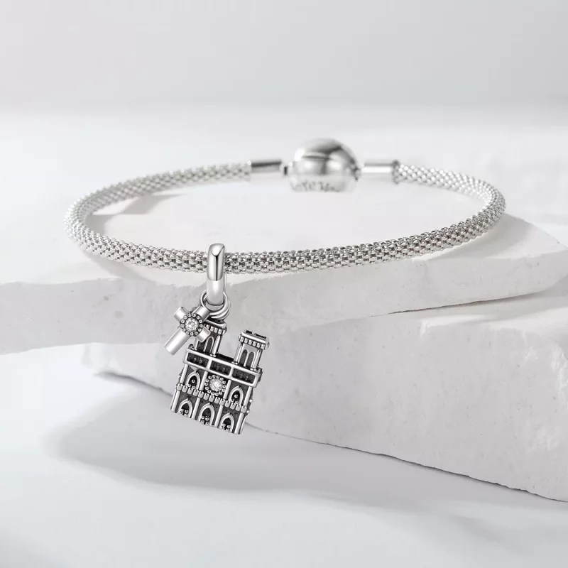 (imagen para) Colgante estilo PANDORA Notre Dame de Paris - SCC2873 - Ver 4
