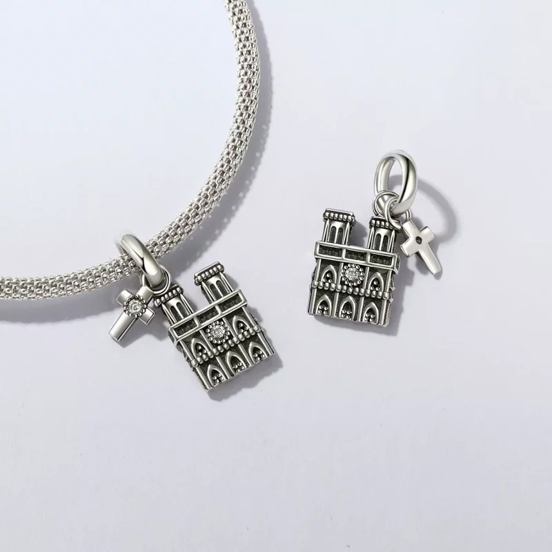(imagen para) Colgante estilo PANDORA Notre Dame de Paris - SCC2873 - Ver 5