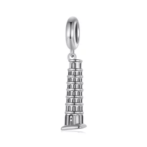 (imagen para) Colgante estilo PANDORA Torre Inclinada de Pisa - SCC2876