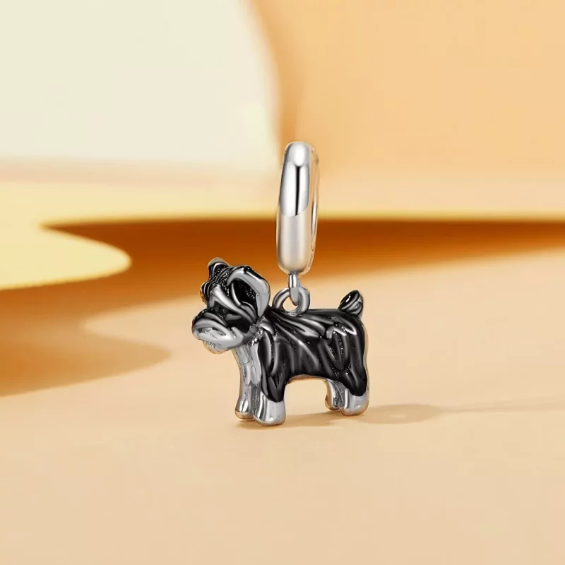 (imagen para) Colgante Schnauzer Estilo PANDORA - SCC2835 - Ver 2