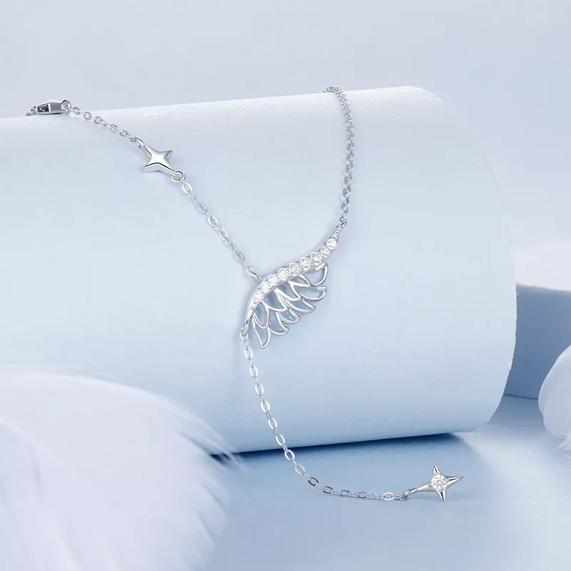 (imagen para) Collar con alas estilo PANDORA - BSN395 - Ver 2