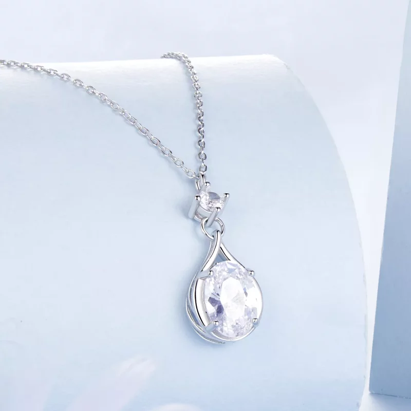(imagen para) Collar con forma de lágrima estilo PANDORA - BSN402 - Ver 2