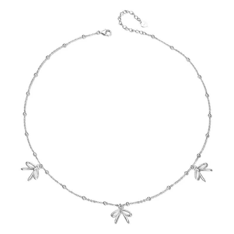 (imagen para) Collar con lazo estilo PANDORA - SCN529