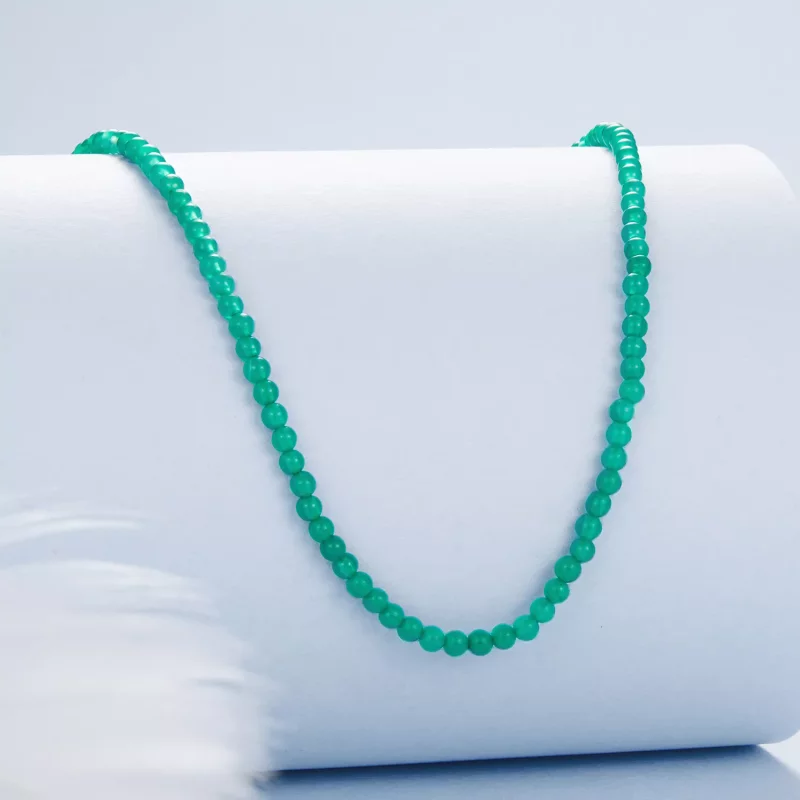 (imagen para) Collar de clavícula de ágata verde estilo PANDORA - BSN403 - Ver 2