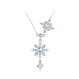 (imagen para) Collar de copo de nieve estilo PANDORA - BSN364