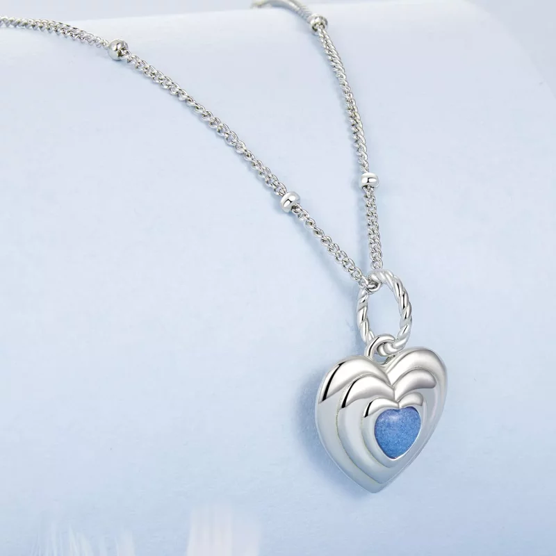 (imagen para) Collar de corazón estilo PANDORA - BSN375 - Ver 2