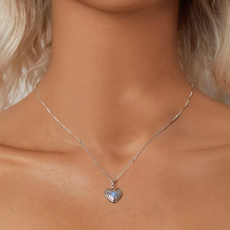 (imagen para) Collar de corazón estilo PANDORA - BSN375 - Ver 5