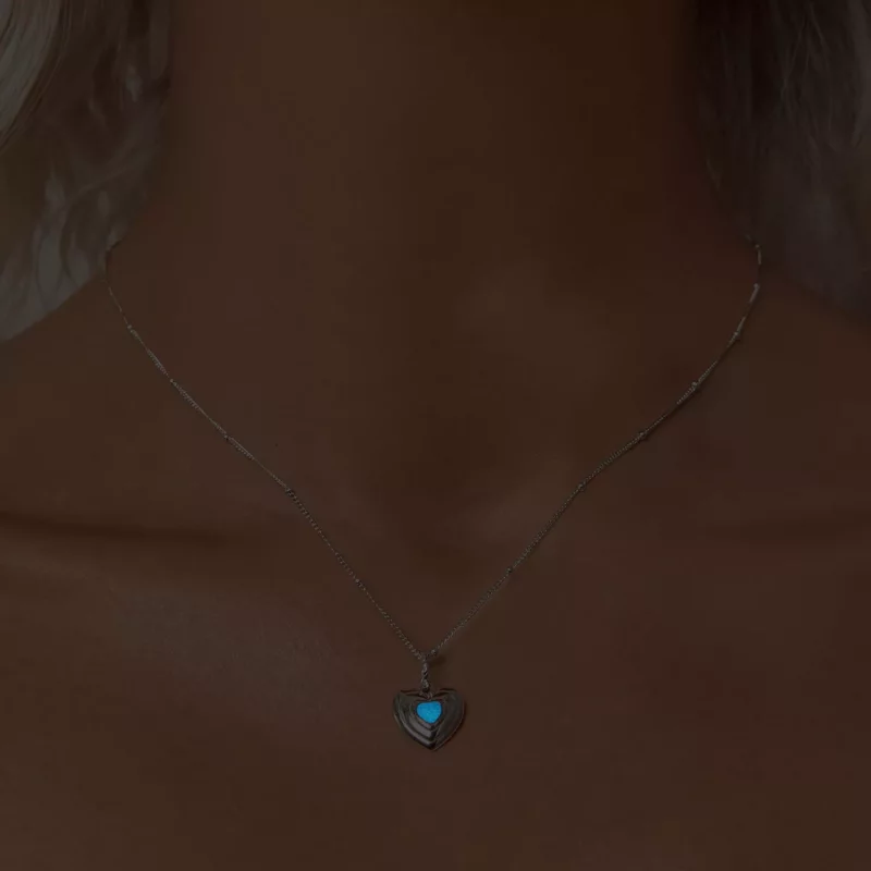 (imagen para) Collar de corazón estilo PANDORA - BSN375 - Ver 6