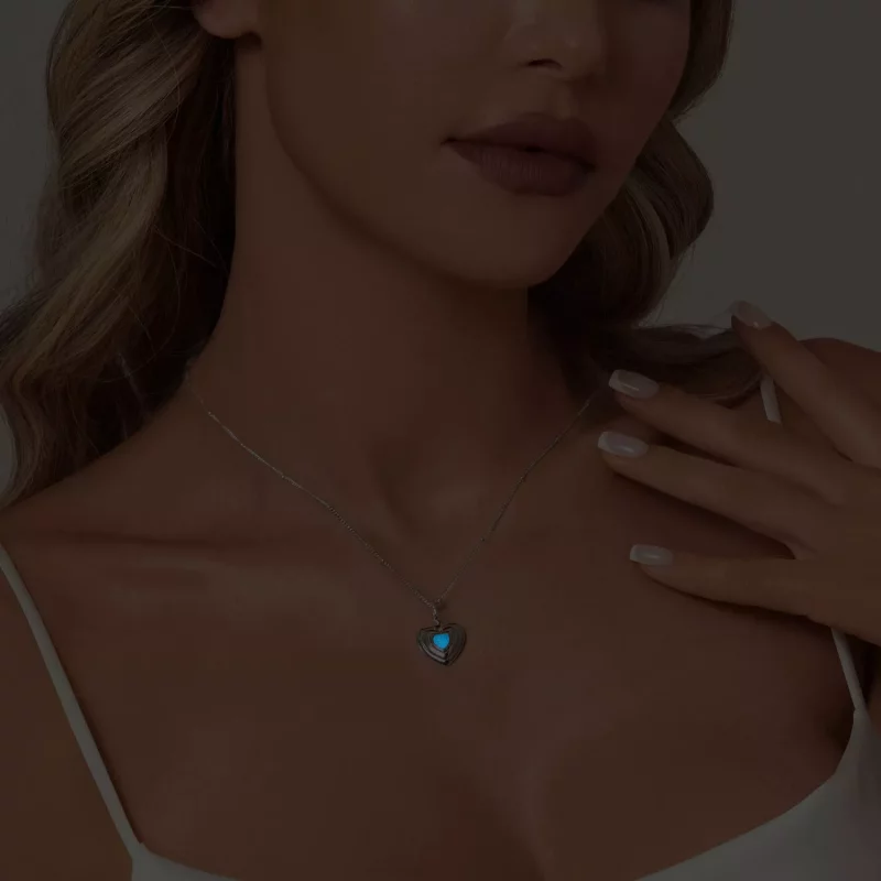 (imagen para) Collar de corazón estilo PANDORA - BSN375 - Ver 8