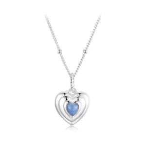 (imagen para) Collar de corazón estilo PANDORA - BSN375