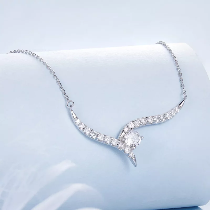 (imagen para) Collar de línea sencilla estilo PANDORA - BSN400 - Ver 2