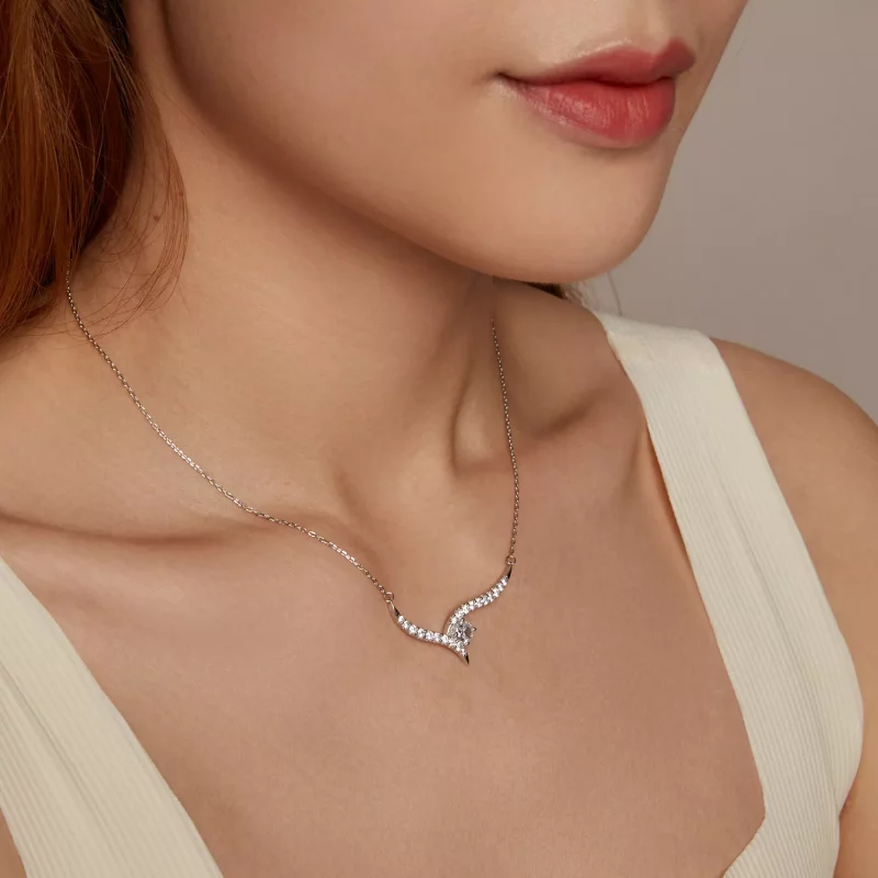 (imagen para) Collar de línea sencilla estilo PANDORA - BSN400 - Ver 8