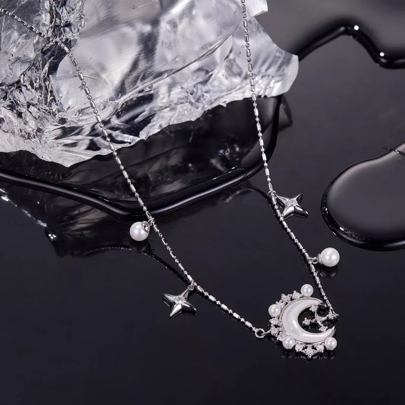 (imagen para) Collar de media luna estilo PANDORA - YIN115 - Ver 3