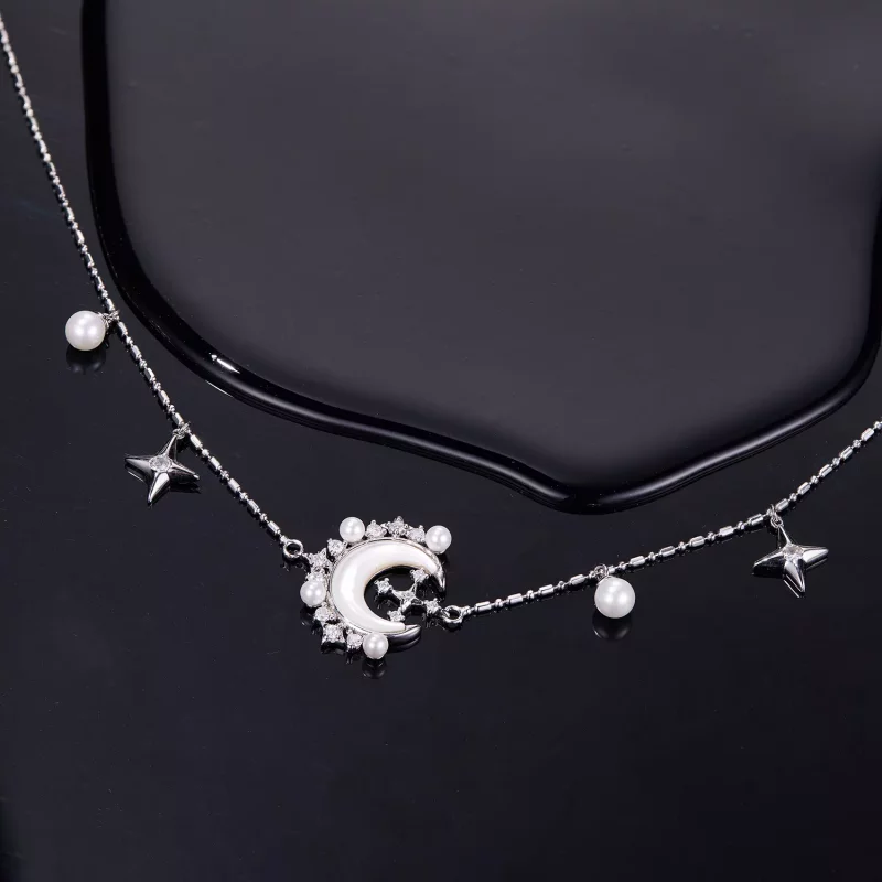 (imagen para) Collar de media luna estilo PANDORA - YIN115 - Ver 4