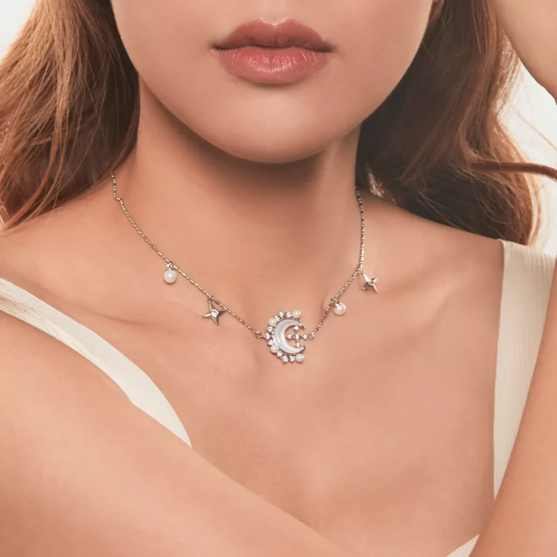 (imagen para) Collar de media luna estilo PANDORA - YIN115 - Ver 9