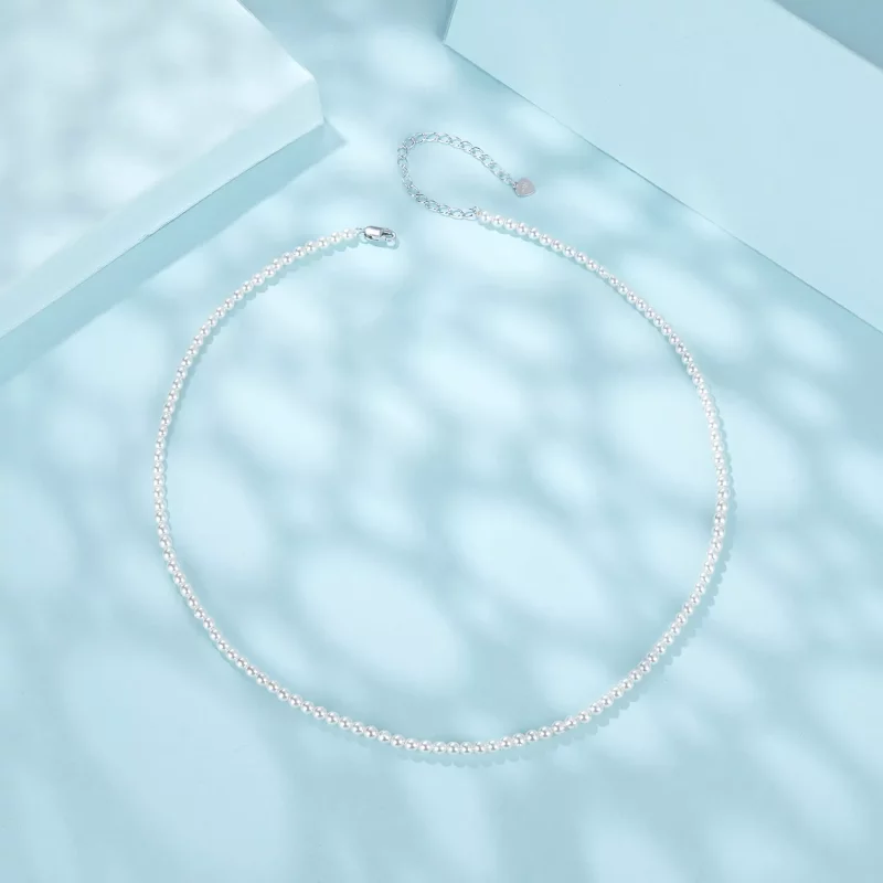 (imagen para) Collar de perlas blancas australianas estilo PANDORA - SCN526 - Ver 3