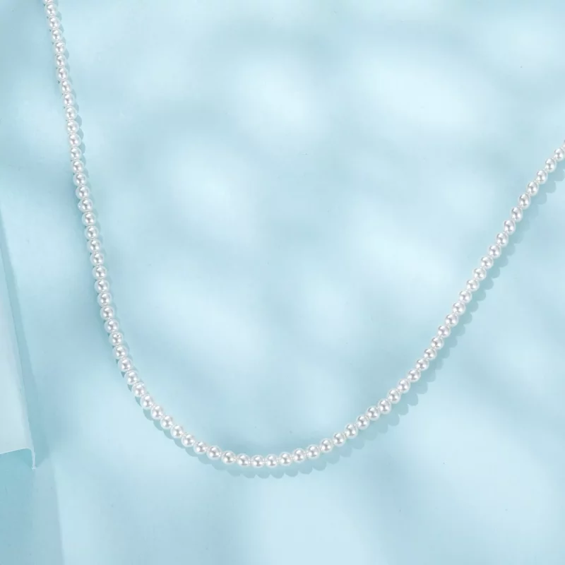 (imagen para) Collar de perlas blancas australianas estilo PANDORA - SCN526 - Ver 4