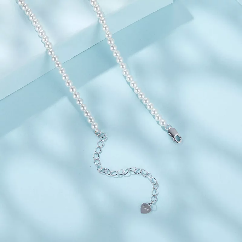 (imagen para) Collar de perlas blancas australianas estilo PANDORA - SCN526 - Ver 5