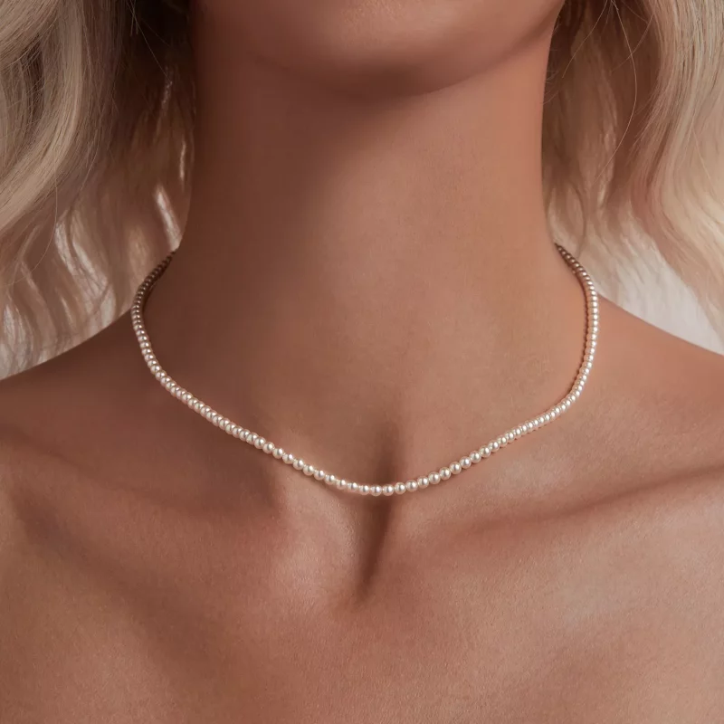 (imagen para) Collar de perlas blancas australianas estilo PANDORA - SCN526 - Ver 6