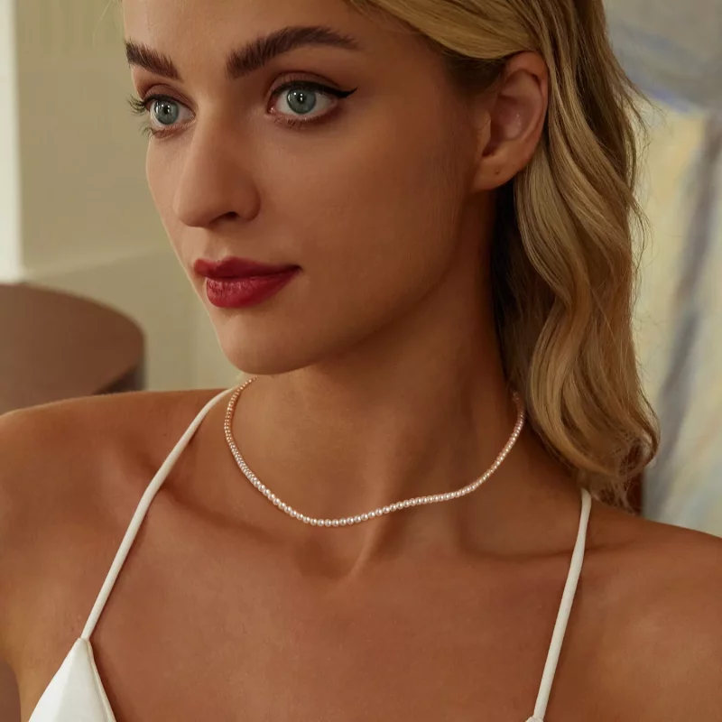 (imagen para) Collar de perlas blancas australianas estilo PANDORA - SCN526 - Ver 7