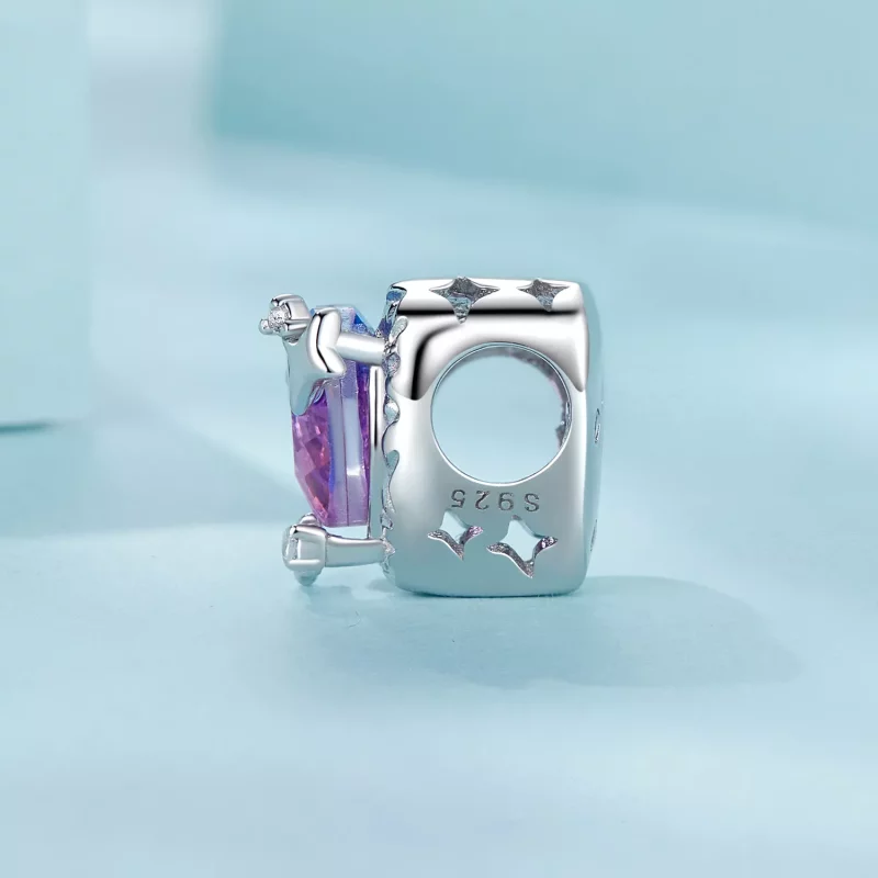 (imagen para) Corazón degradado en rosa y púrpura estilo PANDORA - SCC2824 - Ver 3