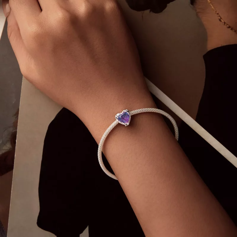 (imagen para) Corazón degradado en rosa y púrpura estilo PANDORA - SCC2824 - Ver 6