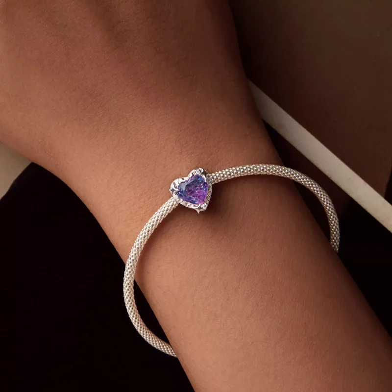 (imagen para) Corazón degradado en rosa y púrpura estilo PANDORA - SCC2824 - Ver 7
